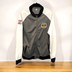 New Orleans Pelicans New Era NBA Full Zip Track Jacket Mens XXL Gray Patches